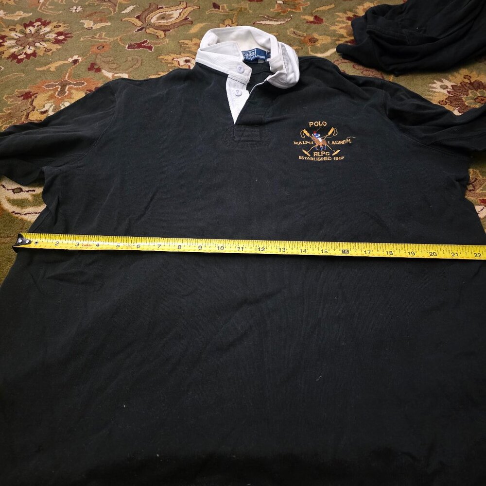 Ralph lauren polo long sleeve white colloar